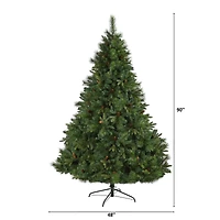 7.5ft. Pre-Lit West Virginia Mixed Pine Artificial Christmas Tree, Clear Lights