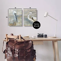 Stupell Industries Sea Birds Abstract Beach Canvas Wall Art Set