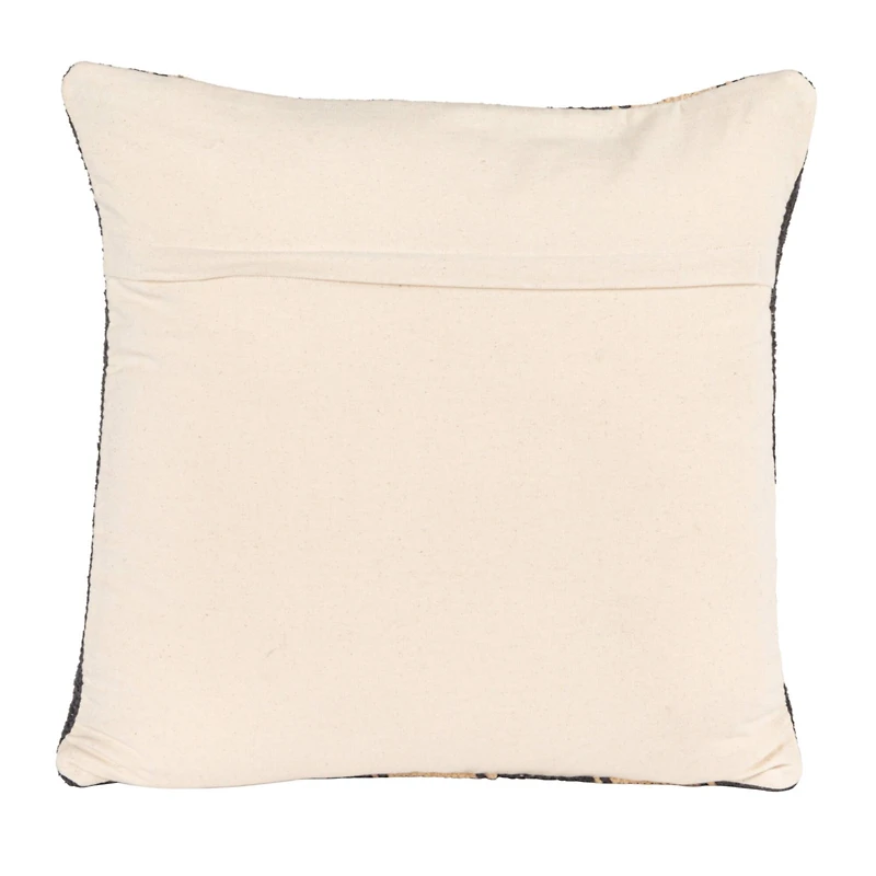 Hello Honey® 20" Black & Cream Striped Cotton Blend Chenille Pillow