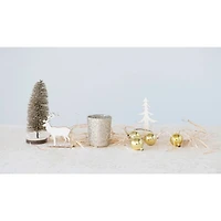 Hello Honey® 8 Piece Gold Christmas Ornaments, Candle & Woodland Icons Candle Garden Kit