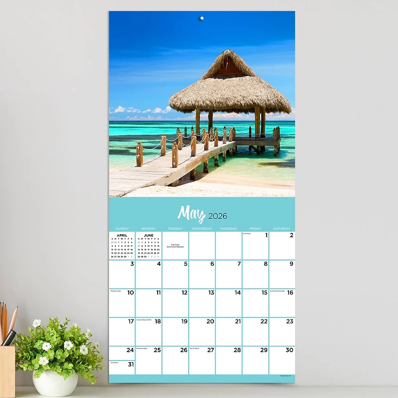 2026 Tropical Escapes Wall Calendar