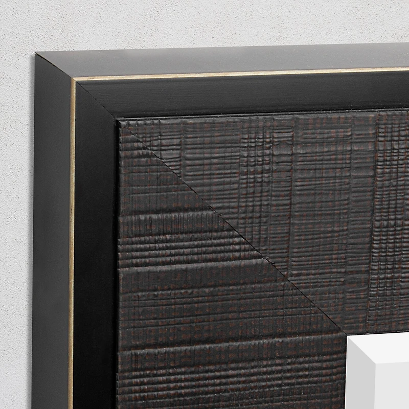 Head West® Rustic Brown Framed Beveled Glass Accent Wall Mirror