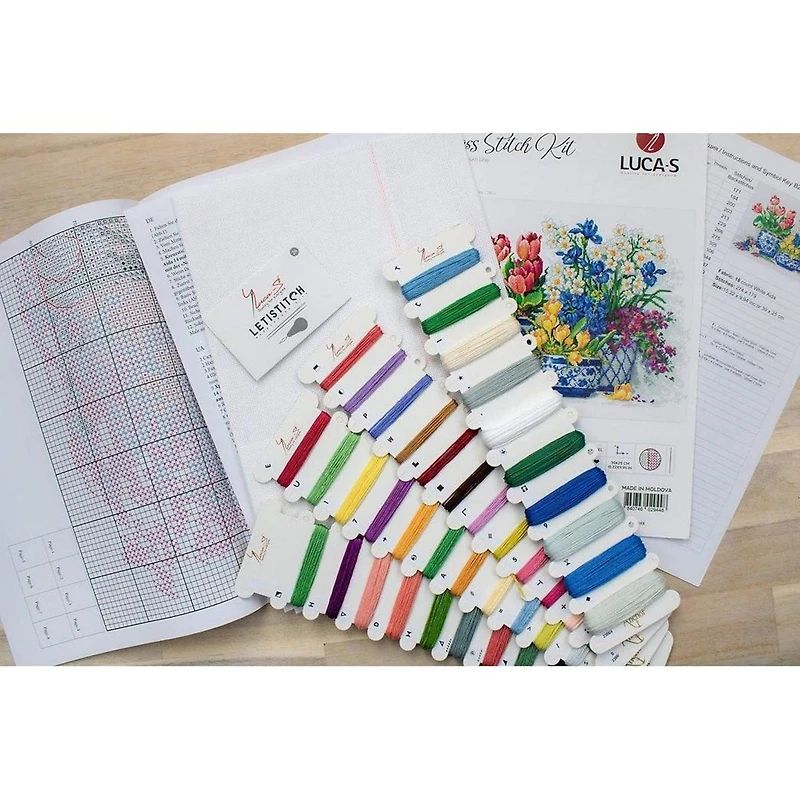 Luca-S Spring Flowers Counted Cross Stitch Kit