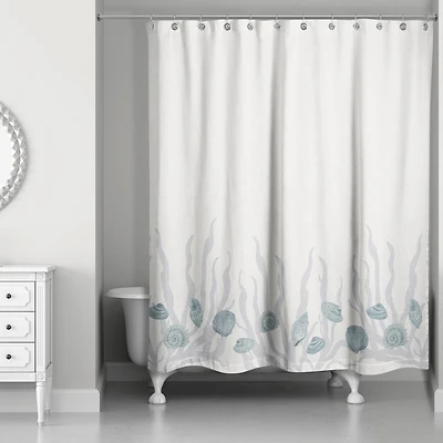 Shell & Coral Border Shower Curtain