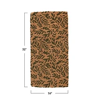 Hello Honey® 32" x 16" Green & Natural Coir Doormat with Botanical Pattern