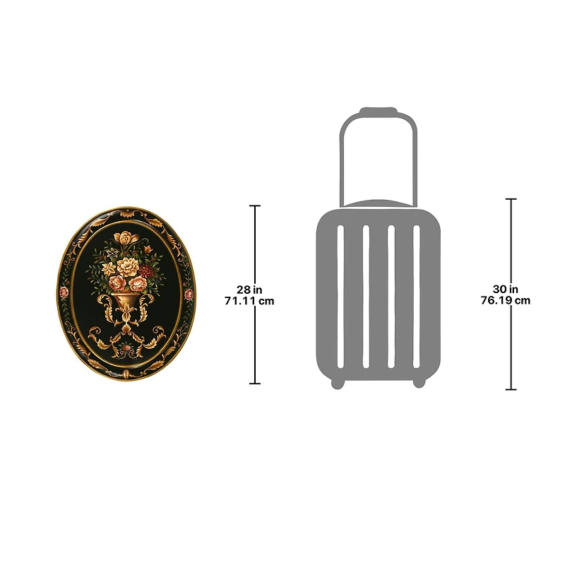 Design Toscano 28" Garden Hand-Painted Oval Wall Masterpiece