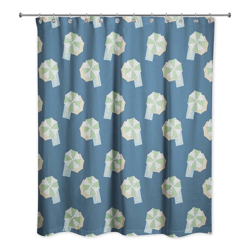 Umbrella Pattern Shower Curtain
