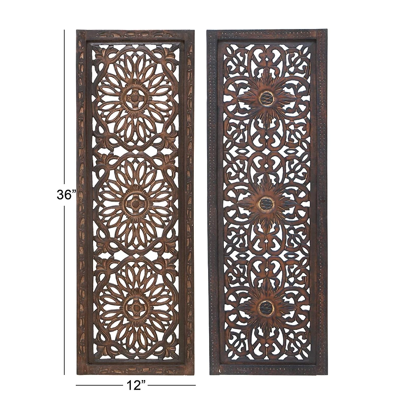 36" Brown Traditional Wall Décor Set