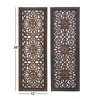 36" Brown Traditional Wall Décor Set