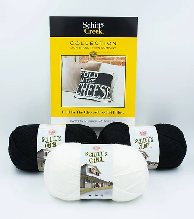 Lion Brand® Schitt's Creek Fold in the Cheese Pillow Crochet Yarn Bundle