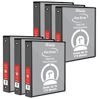 BAZIC® 3 Ring View Binder with Pockets