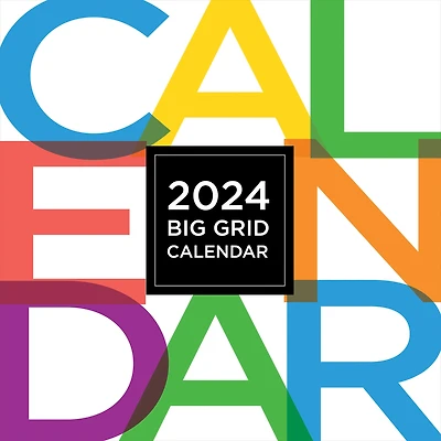 TF Publishing 2024 Big & Bright Grid Wall Calendar
