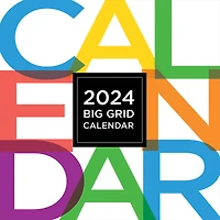 TF Publishing 2024 Big & Bright Grid Wall Calendar