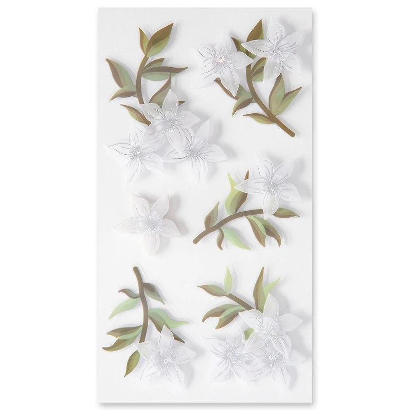 White Floral Stickers by Recollections™