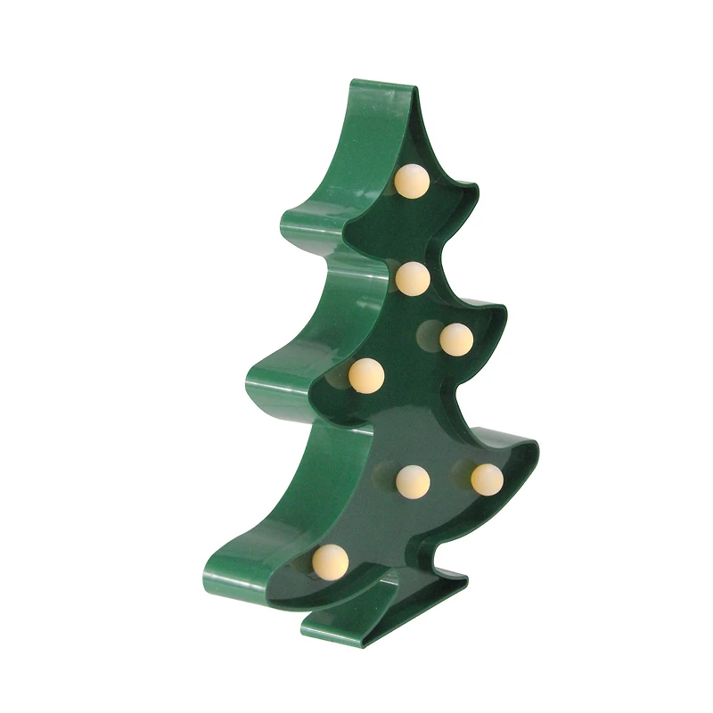 8.75" Green Christmas Tree Marquee Wall Sign