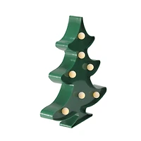 8.75" Green Christmas Tree Marquee Wall Sign