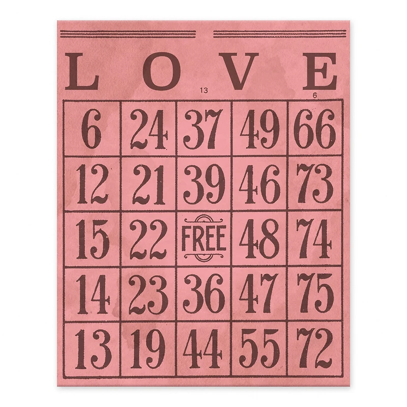 Valentine Bingo 8" x 10" Tabletop Canvas