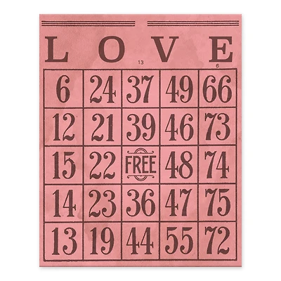 Valentine Bingo 8" x 10" Tabletop Canvas