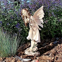 Design Toscano 13.5" Wildflower Meadows Fairies Blossom Garden Statue