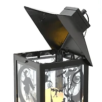 16" Black Halloween Haunted House Lantern