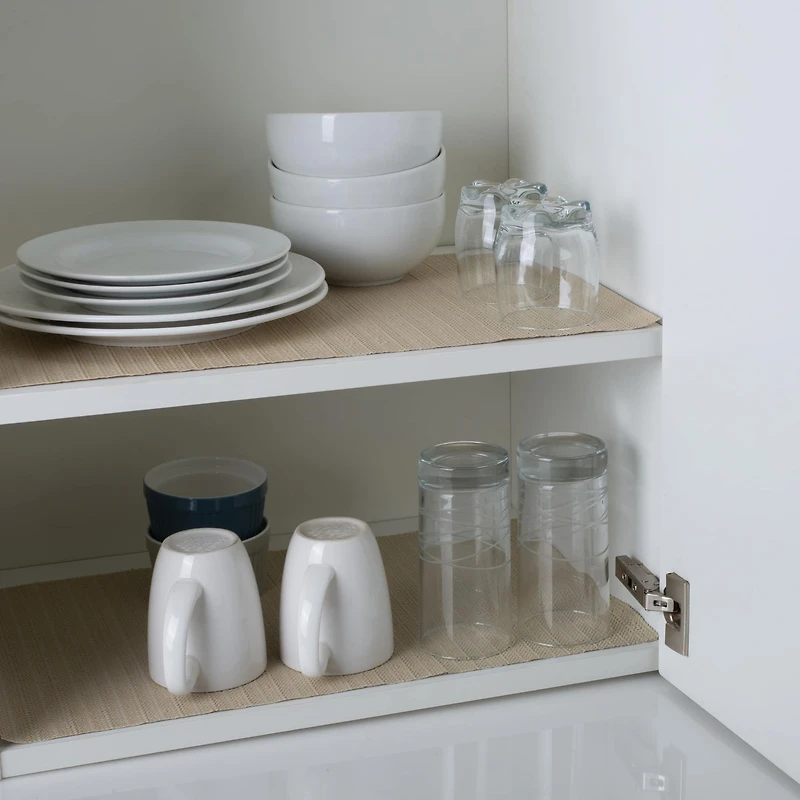 Simplify 10ft. Taupe Smooth Surface Shelf Liner