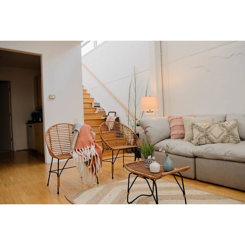 Hello Honey® Cream & Gray Fringe Kilim Pillow