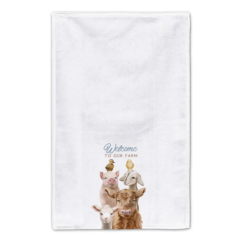 Baby Farm Animals Welcome 16" x 25" Towel Set