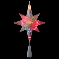 11" Lighted Clear Crystal Star of Bethlehem Tree Topper