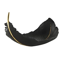 CosmoLiving by Cosmopolitan 13" Black Feather Decorative Bowl