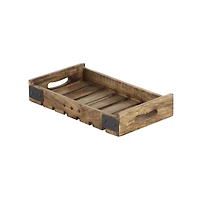 Brown Mango Wood Farmhouse Tray Set