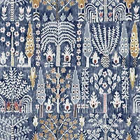 RoomMates Blue Persian Ikat Peel & Stick Wallpaper