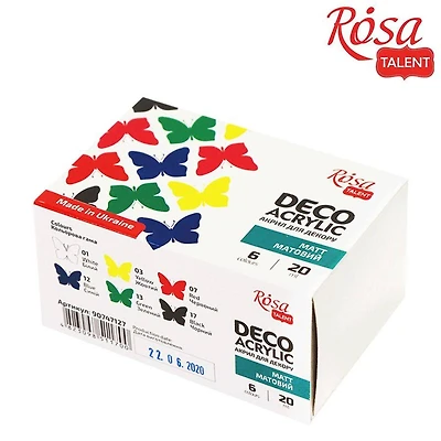 Rosa Talent Deco 6 Color Matte Acrylic Paint Set
