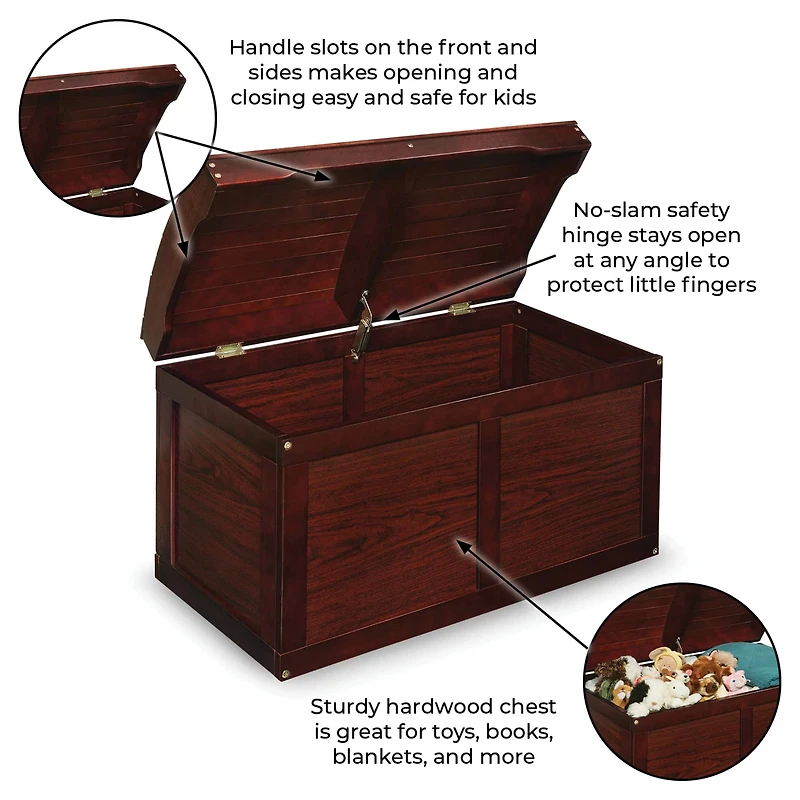 Badger Basket Hardwood Barrel Top Toy Chest