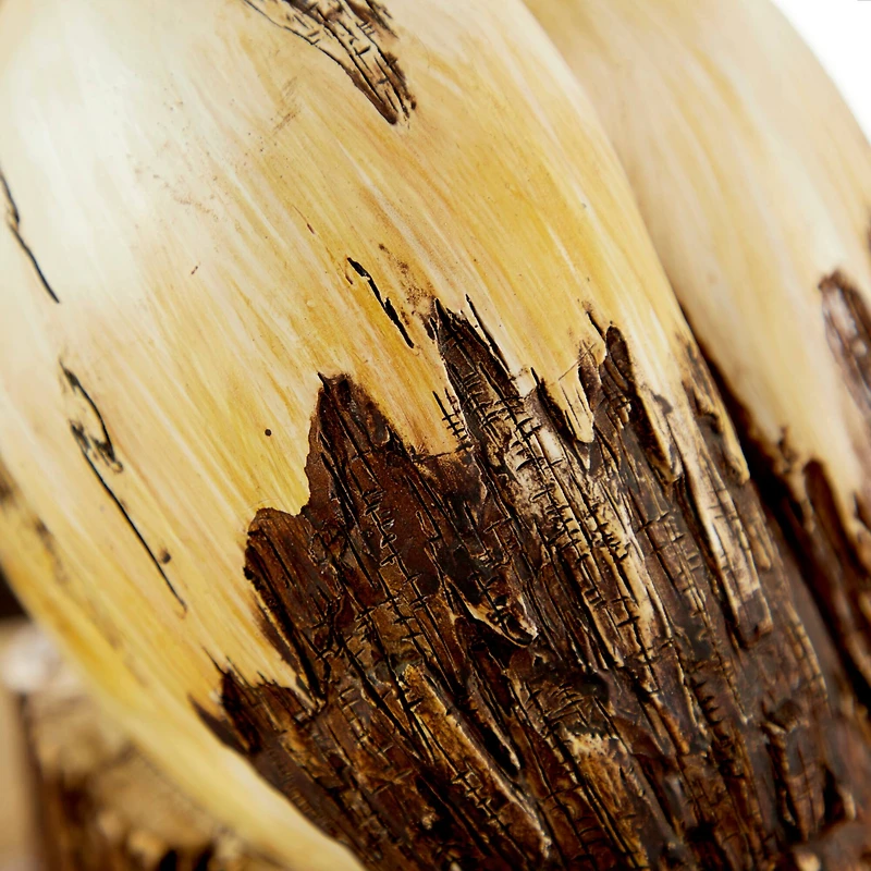 Cream Polystone Coastal Sculpture, Bird 18" x 7" x 7"