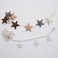 Hello Honey® 6ft. Natural Handmade Cotton Blend Star Garland