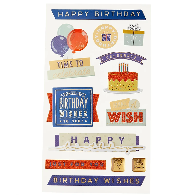 Time to Celebrate Birthday Dimensional Stickers by Recollections™