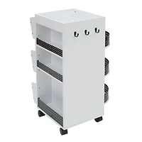 Studio Designs White & Black Swivel Mobile Organizer Cart