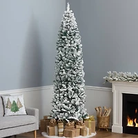 9ft. Unlit Acacia Flocked Artificial Christmas Tree