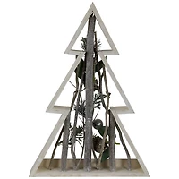 17.5" Stars & Pinecones Christmas Tree Tabletop Décor