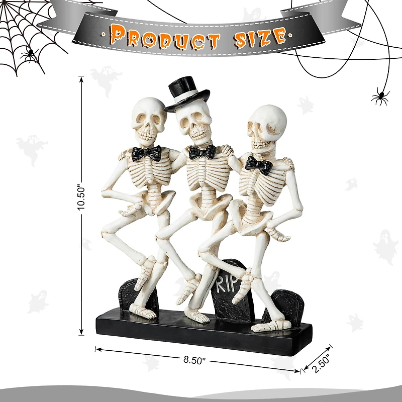 Glitzhome® 10.5" Halloween Dancing Skeleton Table Décor