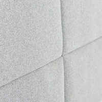 Hello Honey® NoSom Gray Sound Reducing 4-Panel Linen Blend Upholstered Headboard, King