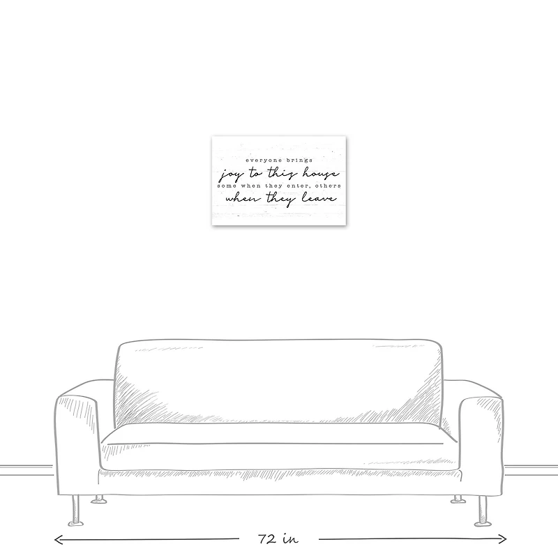 Joy To This House 24" x 16" Canvas Wall Art