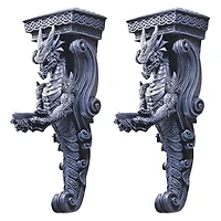 Design Toscano Dragons of Darkmoor Castle Wall Caryatids Set
