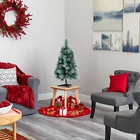 3ft. Pre-Lit British Columbia Mountain Pine Artificial Christmas Tree, Clear LED Lights