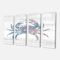 Designart - Pink Crab Ocean Life
