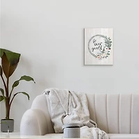 Stupell Industries Be Our Guest Greeting Charming Floral Wreath Wall Plaque