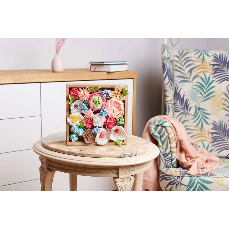 OKTO DIY Wood & Craft Romance Flowers Clay Kit