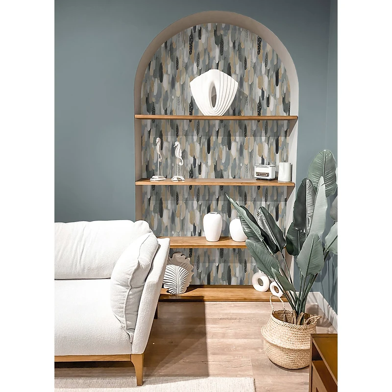 RoomMates Neutral Brushstroke Peel & Stick Wallpaper