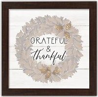 Grateful & Thankful Fall Print in Black Frame