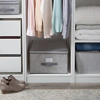 Simplify 16" Heather Gray Storage Box